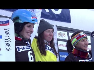 Highlights zavarzina denies kummer a famous sweep in bansko fis snowboard