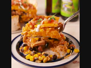 Chicken enchilada pie