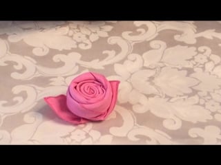 How to fold a cloth napkin into a rose in 72 seconds