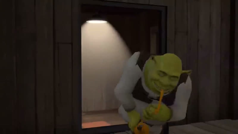 Шрек играет на саксофоне и жестко флексит