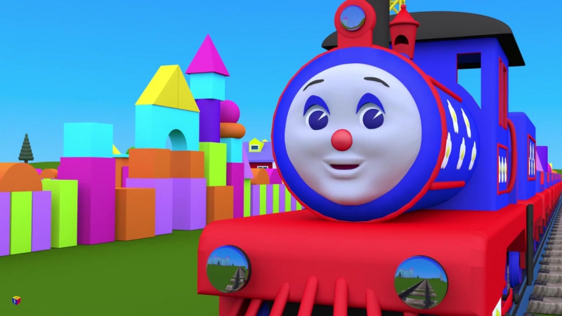 Паровозик чух чух объёмные геометрические фигуры часть 2