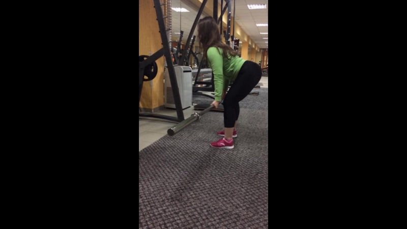 Тяга штанги в наклоне (анна жужа)