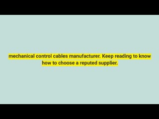 Control cables