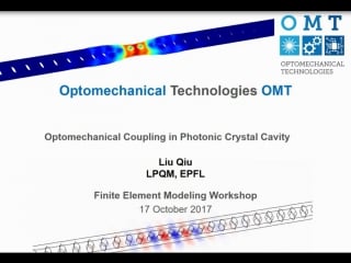 Comsol tutorials optomechanical coupling in photonic crystal cavities