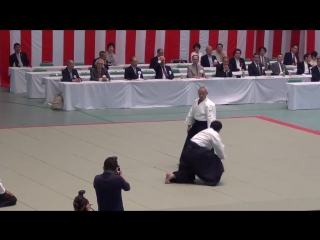 Endo seishiro sensei demonstrating at the 51st all japan aikido demonstration