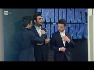 Il volo e antonella clerici nel backstage (standing ovation 17/02/17)
