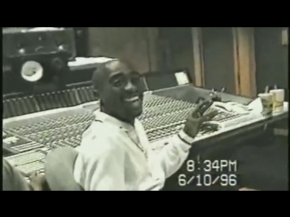 2pac with frank alexanders family in studio (very rare and funny)