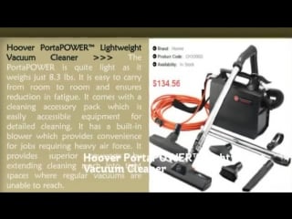 Hoover backpack vacuum and carpet cleaners