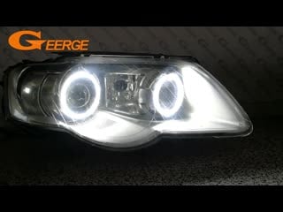 For volkswagen vw passat b6 magotan 2006 2010 xenon headlight excellent ultra bright illumination smd led angel eyes kit drl