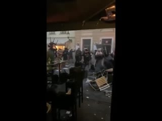 Europa league cracovia (+ajax) and levski sofia hooligans clashed in bratislava