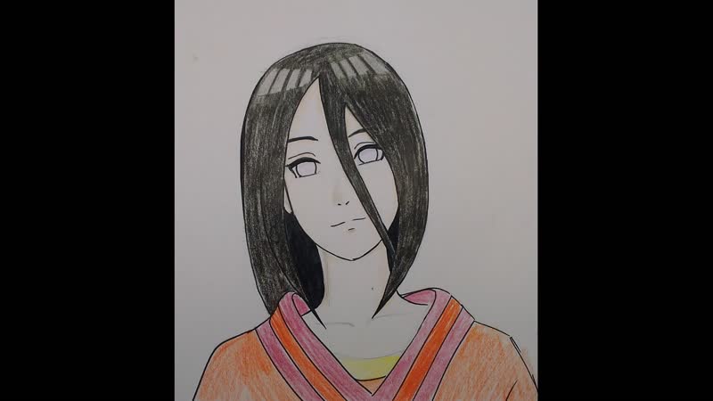 Как нарисовать ханаби ханаби хьюга сестра хинаты аниме боруто