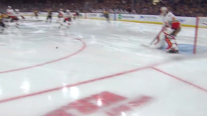 David pastrnak finishes torey krugs long bank pass off end boards for terrific