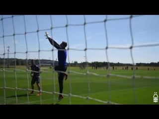 Safe hands! costel pantilimon was straight into the action after putting pen to paper to rejoin the reds