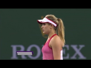 Set point #geniebouchard vs #risaozaki #bnpparibasopen 2 set 6 4