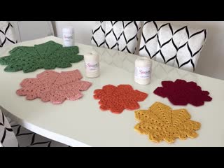 Часть 1 tığ i̇şi örgü yaprak supla paspas yapımı part 1