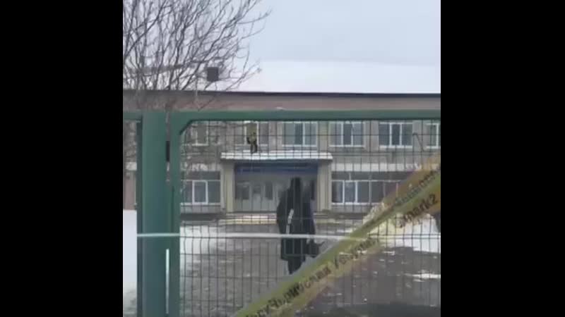 В уссурийске раздетый мальчик помог тёте дворнику сбросить снег с козырька школы