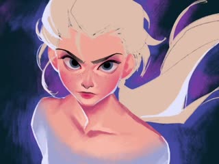 Procreate time lapse frozen 2 elsa