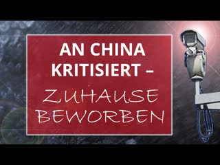 An china kritisiert, zu hause beworben