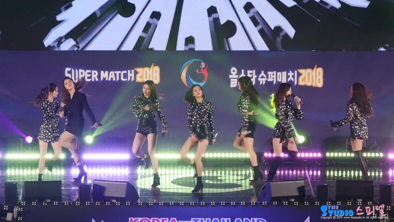 180408 씨엘씨 블랙드레스 4k 직캠 clc fancam black dress (여자배구 올스타 슈퍼매치) by spinel