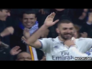 Karim benzema second goal real madrid vs borussia dortmund 2 0 ucl 07 12 2016