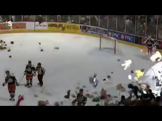 Teddy bear toss – традиционная ежегодная рождественская акция