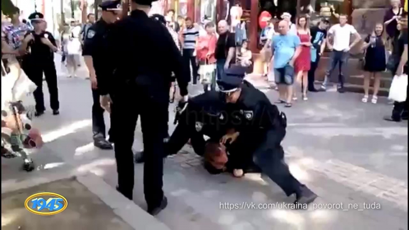 Задержание пьяного новой полицией ! похоже на постаноу?