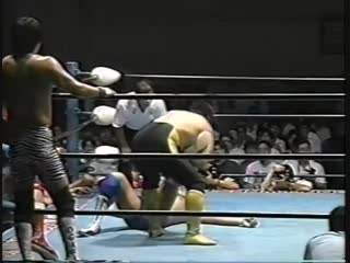 Mitsuharu misawa/kenta kobashi/jun akiyama vs toshiaki kawada/akira taue/yoshinari ogawa [jip]