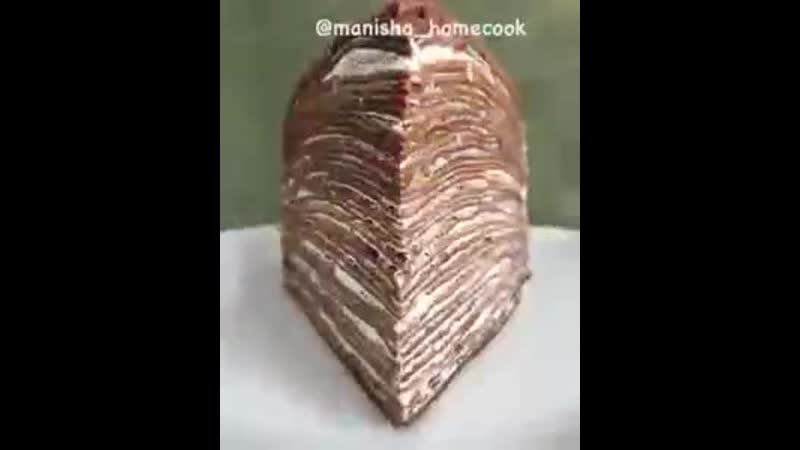 Шоколадный блинный тортик