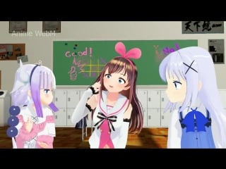 Kobayashi san chi no maid dragon, kizuna ai, gochiusa