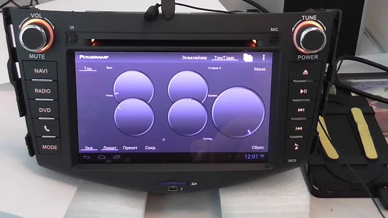 Штатное головное устройство toyota rav4 2007 2012 redpower carpad 15018