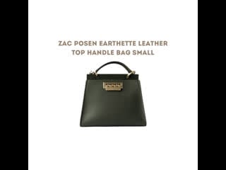 Zac posen earthette leather top handle bag small