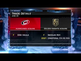 Nhl now erik haula trade jun 27, 2019