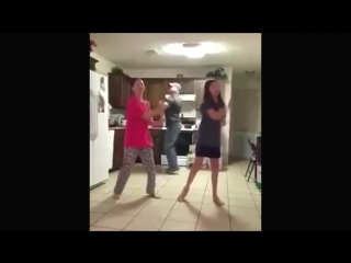 Father secretly video bombing his daughters dancing watch me (whip naenae)