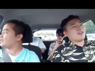 Korean tourists in malaysia(?) singing love scenario