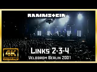 Rammstein 4k links 2 3 4 (velodrom berlin 2001) 60fps hd hq ai remaster (1080p60)