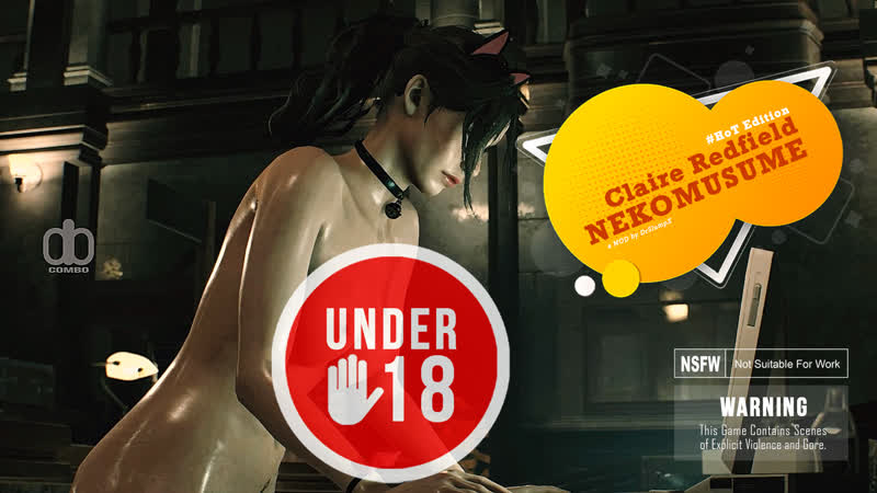 Resident evil 2 claire nekomusume all cutscene pc mod showcase