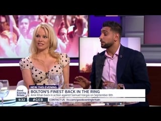 Pamela anderson and amir khan analyse/piers morgan good evening britain (london, 28 june 2018)