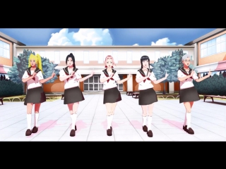 [mmd naruto] sexy love naruko, sasuko, sakura, hinata and kabuto