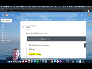 A payout for $287 is on the way from my lead gen secret