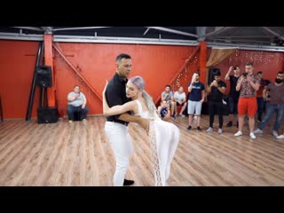 Azael salazar and sindi niauraite bachata master class at lithuanian all stars weekend in vilnius