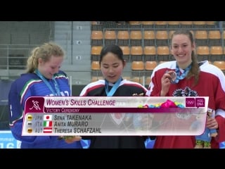 Ice hockey skills challenge sena takenaka wins gold lillehammer 2016 youth olympic games