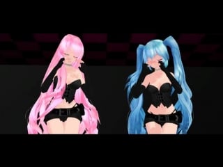 Mmd (tda) luka & miku vocaloid (мику/лука вокалоиды) matryoshka (матрёшка)