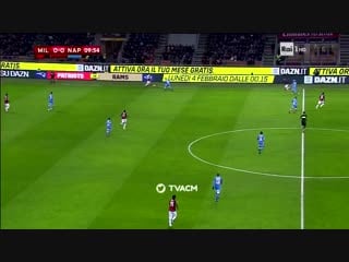 Piątek debut goal for milan against napoli