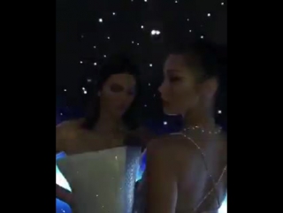 Kendall and jen atkin at the chopard party during the 70th annual cannes film festival in cannes