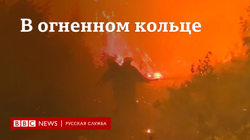 В огненном кольце пламя окружило спасателей, тушивших лесной пожар в мордовии