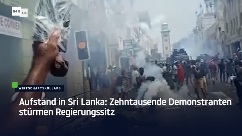 Tränengas und verletzte polizisten zehntausende demonstranten stürmen regierungssitz in sri lanka