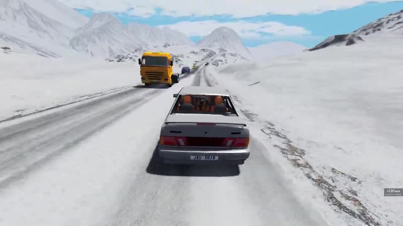 [max deep] за секунду до смерти! занесло на зимней скользкой дороге |