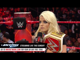 Alexa bliss unloads on bayley with a kendo stick raw, may 15, 2017