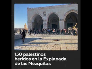 Alrededor de 150 feligreses palestinos heridos en jerusalén en enfrentamientos con policía israelí