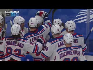 Alexis lafreniere finishes off colin blackwells pass in overtime for first nhl